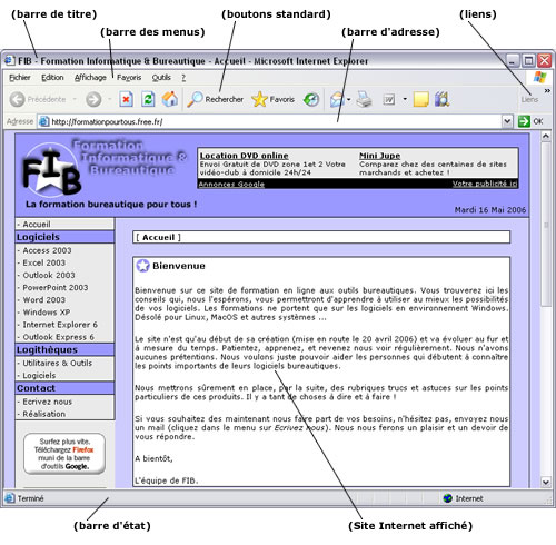 FIB - Formation à Internet Explorer 6 - Découvrir l'interface d ...